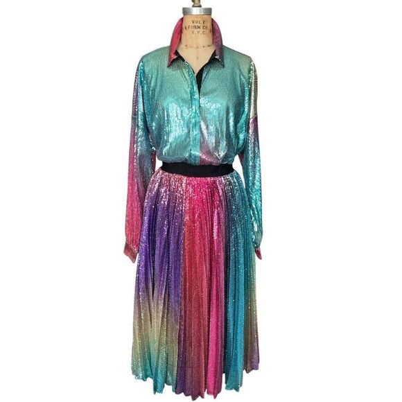 Marco Bologna Multicolored Sequin Dress Size M - Picture 1 of 8